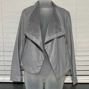 Chic faux leather fly away jacket